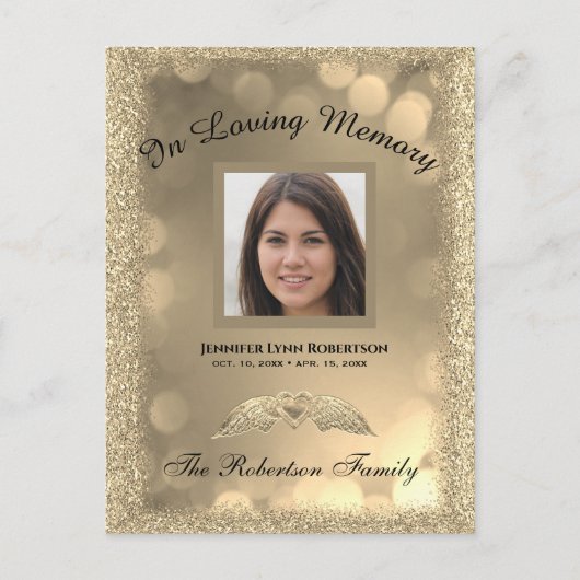 Kennisgeving van overlijden briefkaart (Voorkant)