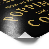 Kennisgevingsbord GOLD & Black VERLOVING Foto Afdruk (Hoek)