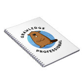 Kennisgraag Professioneel Grappige Bever Woordspel Notitieboek (Rechterzijde)