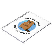 Kennisgraag Professioneel Grappige Bever Woordspel Notitieboek (Linkerzijde)