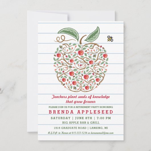 Kennismakingszaad Apple Retirement Kaart (Voorkant)