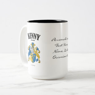 Kenny Family Crest, Vertaling & Betekenis Tweekleurige Koffiemok