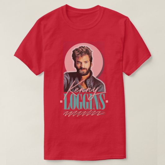 Kenny Loggins jaren '80 Esthetisch Fan Art Design  T-shirt (Design voorkant)