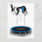 Kenny over trampoline briefkaart (Voorkant)