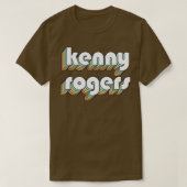 Kenny Rogers Retro Rainbow Typography Faded Style T-shirt (Design voorkant)