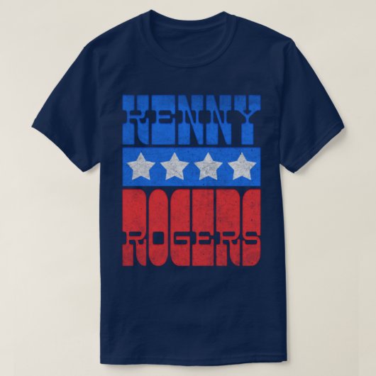 Kenny Rogers VintageStyle Lover Design T-shirt (Design voorkant)