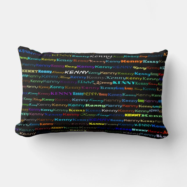 Kenny Text Design I Lumbar Pillow Kussen (Voorkant)
