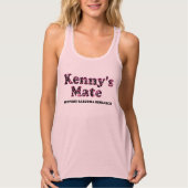 Kenny's platenroze flessenbank tanktop (Voorkant)