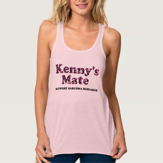 Kenny's platenroze flessenbank tanktop (Voorkant)