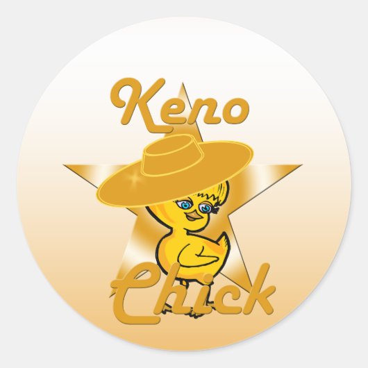 Keno Chick #10 Ronde Sticker (Voorkant)