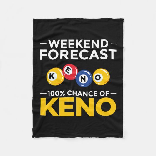 Keno Game Player Slot Machine Numbers Casino Fleece Deken (Voorkant)