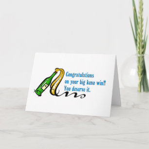 Keno-kaarten: Gefeliciteerd met je grote Kenio-win Kaart