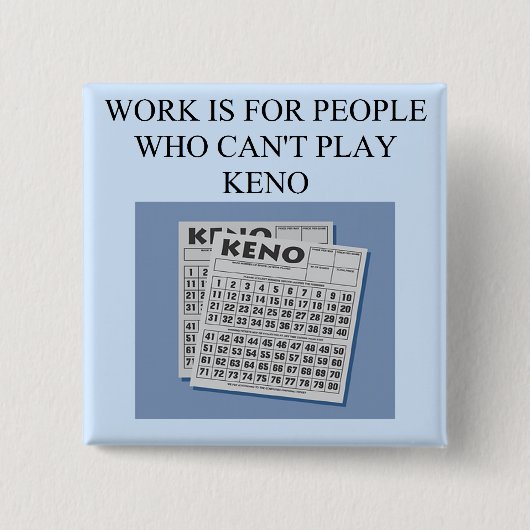 keno player ' ' ' s vreugde vierkante button 5,1 cm (Voorkant)