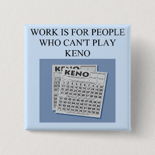 keno player ' ' ' s vreugde vierkante button 5,1 cm