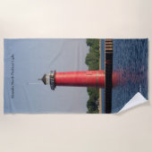 Kenosha Noord Pierhead Lichte badhanddoek (Voorkant)