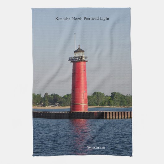 Kenosha North Pierhead Lichte keukenhanddoek (Verticaal)