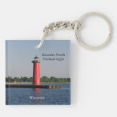 Kenosha North Pierhead Light acrylic sleutelhanger (Achterkant)