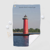 Kenosha North Pierhead Light golfhanddoek (Insitu)