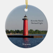 Kenosha North Pierhead Light Keramisch Ornament (Voorkant)