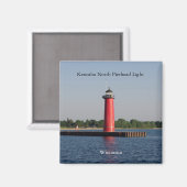 Kenosha North Pierhead Light-magneet Magneet (Voorkant / Achterkant)