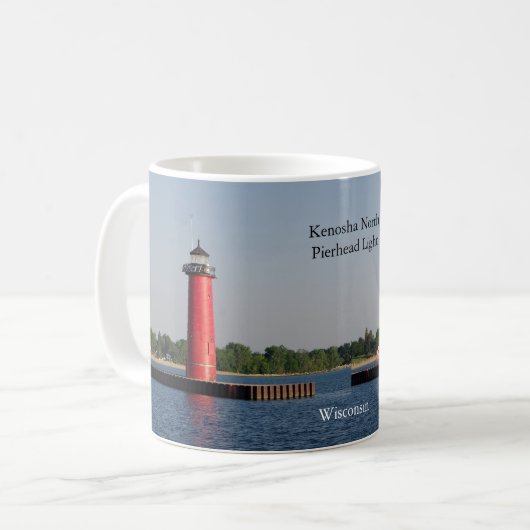 Kenosha North Pierhead Light mok (Voorkant links)