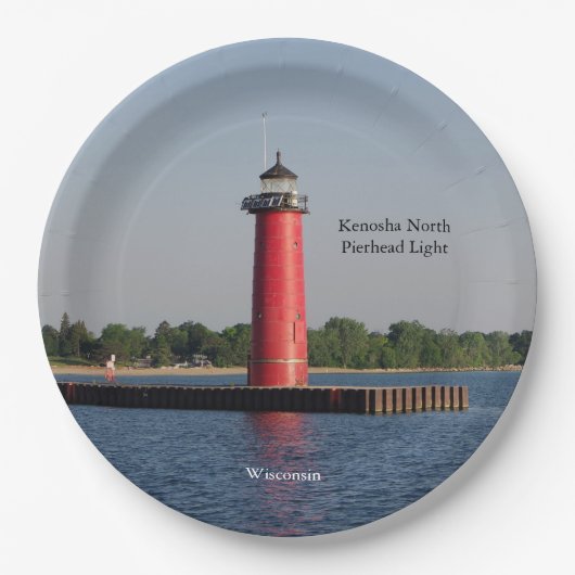 Kenosha North Pierhead Light paper bord (Voorkant)