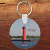 Kenosha North Pierhead Light-sleutelketen Sleutelhanger (Voorkant)