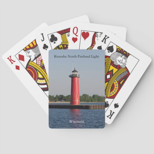 Kenosha North Pierhead Light speelkaarten (Achterkant)