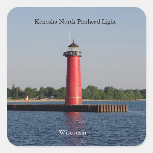 Kenosha North Pierhead Light sticker (Voorkant)