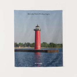 Kenosha North Pierhead Light tapestry Wandkleed