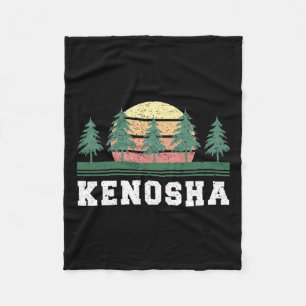 Kenosha Retro Stad Mannen Vrouwen Kinder Gift Fleece Deken