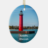 Kenosha vuurtoren keramisch Ornament (Rechts)