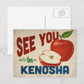 Kenosha Wisconsin Apple - Vintage Travel Briefkaart (Voorkant / Achterkant)
