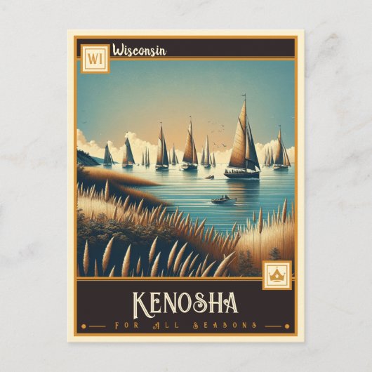 Kenosha, Wisconsin |  Briefkaart (Voorkant)
