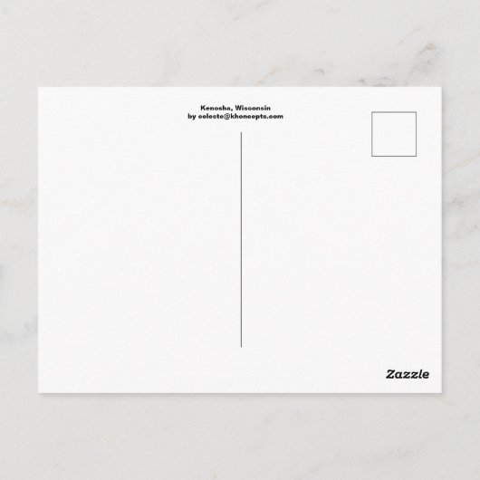 Kenosha, Wisconsin Briefkaart (Achterkant)