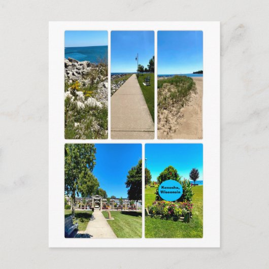 Kenosha, Wisconsin Briefkaart (Voorkant)