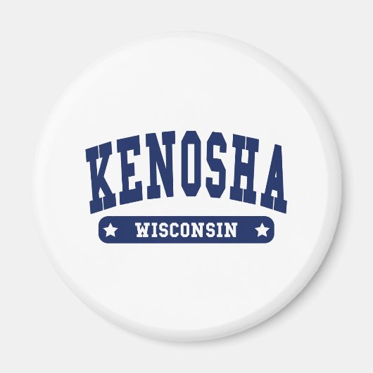 Kenosha Wisconsin College Style-T-shirts Magneet (Voorkant)