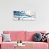 Kenosha Wisconsin Winter Harbour Canvas Afdruk (Insitu (Woonkamer))