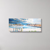 Kenosha Wisconsin Winter Harbour Canvas Afdruk (Voorkant)