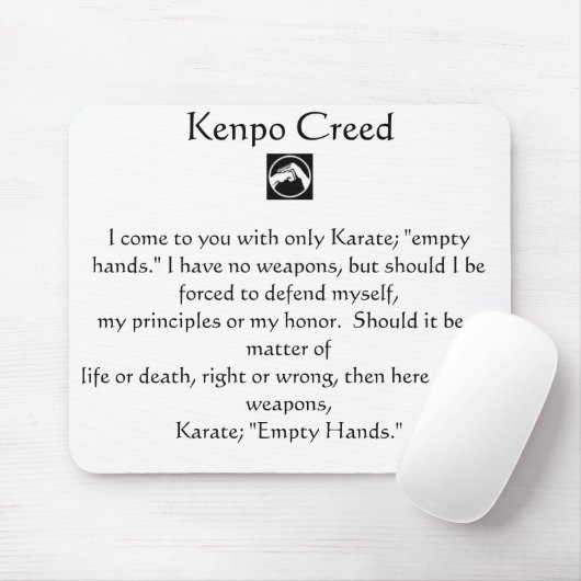 Kenpo Creed Muismat (Met muis)
