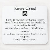 Kenpo Creed Muismat (Voorkant)