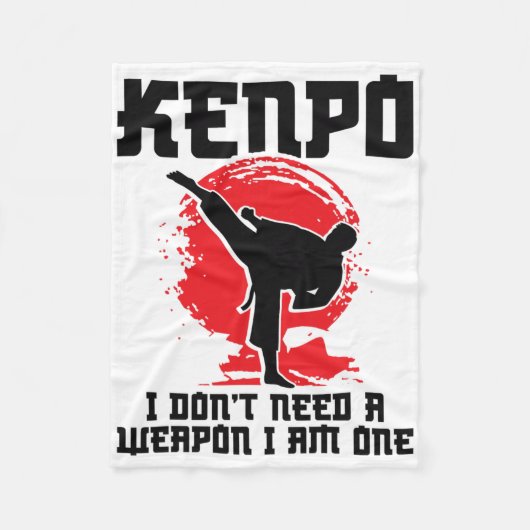 Kenpo Fighter Weapon Kenpo instructeur Karate Mart Fleece Deken (Voorkant)