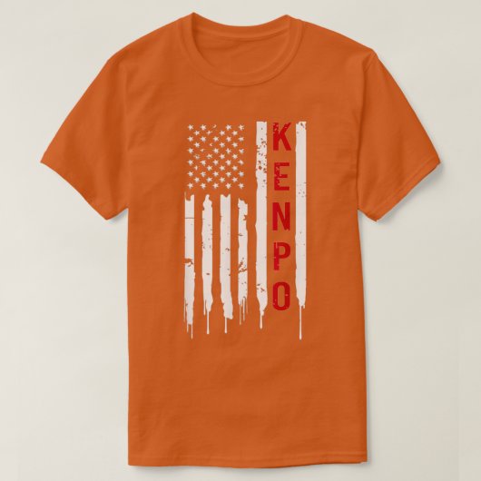 Kenpo Karate American Flag T-shirt (Design voorkant)