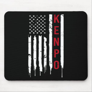 Kenpo Karate Amerikaanse vlag voor vrouwelijke Man Muismat