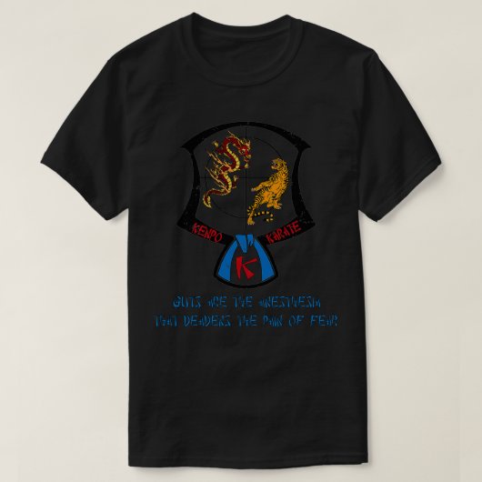 Kenpo Karate Blue Belt Gezegde T-shirt (Design voorkant)