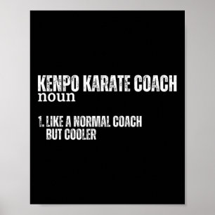 Kenpo Karate Coach Definitie Grappig Trots Amerika Poster