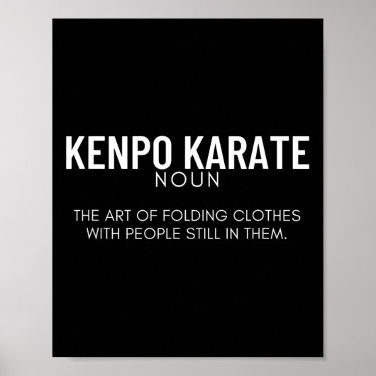 Kenpo Karate Definitie Grappig Amerikaans Kenpo Poster (Voorkant)