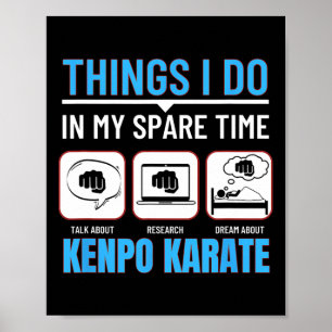 Kenpo Karate Dingen die ik doe in mijn vrije tijd Poster