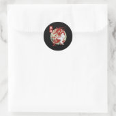 Kenpo Karate Dragon Symbool Ronde Sticker (Tas)