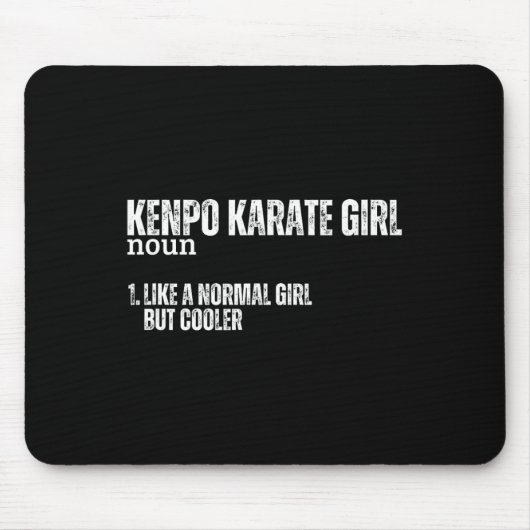 Kenpo Karate Girl Definitie Grappige Vrouwen Ameri Muismat (Voorkant)